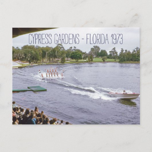 Cypress Gardens Water Ski Show Vintage Geïnspireer Briefkaart (Voorkant)