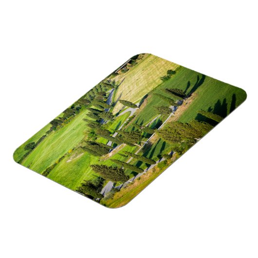 Cypress gevoerde weg in Toscane rechthoekige magne Magneet (Linkerzijde)