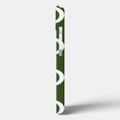 Cypress Groen en Wit Quatrefoil Monogram Case-Mate iPhone Case (Achterkant / Links)