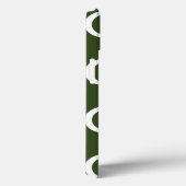Cypress Groen en Wit Quatrefoil Monogram Case-Mate iPhone Case (Achterkant / Rechts)
