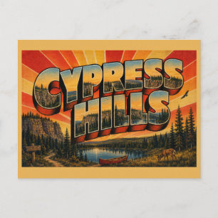 Cypress Hills AB Canada Kliffen Bossen Meren Kunst Briefkaart