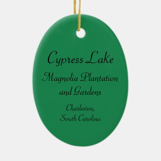 Cypress Lake Oval Ornament (Achterkant)