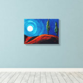 Cypress Maan Canvas Afdruk (Insitu (Houten vloer))
