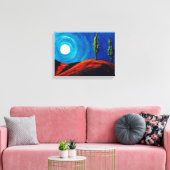 Cypress Maan Canvas Afdruk (Insitu (Woonkamer))