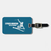 Cypress Mountain British Columbia Skier Bagagelabel (Voorkant horizontaal)