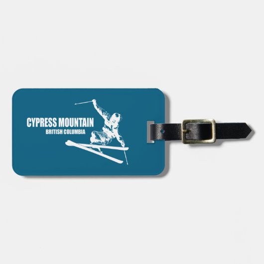 Cypress Mountain British Columbia Skier Bagagelabel (Voorkant horizontaal)