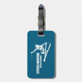 Cypress Mountain British Columbia Skier Bagagelabel (Achterkant verticaal)