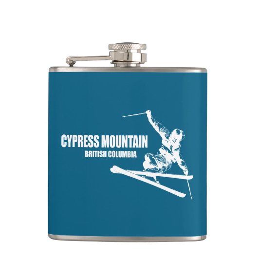 Cypress Mountain British Columbia Skier Heupfles (Voorkant)