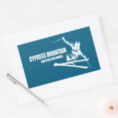 Cypress Mountain British Columbia Skier Rechthoekige Sticker (Envelop)