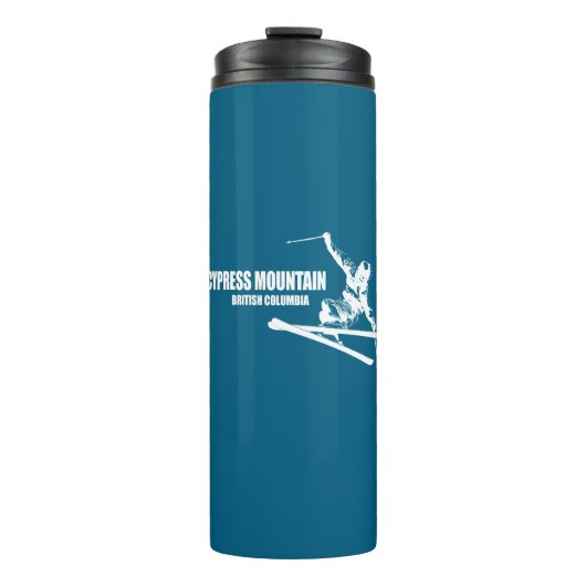 Cypress Mountain British Columbia Skier Thermosbeker (Voorkant)