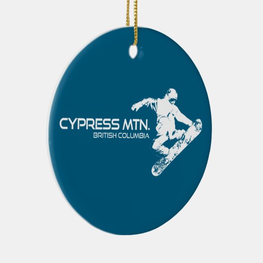 Cypress Mountain British Columbia Snowboarder Keramisch Ornament (Rechts)