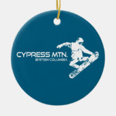 Cypress Mountain British Columbia Snowboarder Keramisch Ornament (Voorkant)