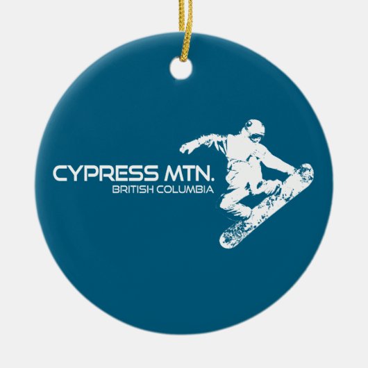 Cypress Mountain British Columbia Snowboarder Keramisch Ornament (Voorkant)