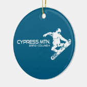 Cypress Mountain British Columbia Snowboarder Keramisch Ornament (Links)