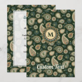Cypress Paisley Patroon Kaart (Voorkant / Achterkant)