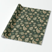 Cypress Paisley Pattern Cadeaupapier (Uitgerold)