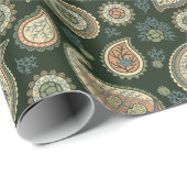 Cypress Paisley Pattern Cadeaupapier (Rol Hoek)