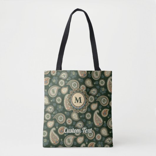 Cypress Paisley Pattern Canvas tas (Voorkant)