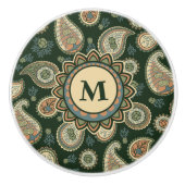 Cypress Paisley Pattern Ceramic Knob Keramische Knop (Voorkant)