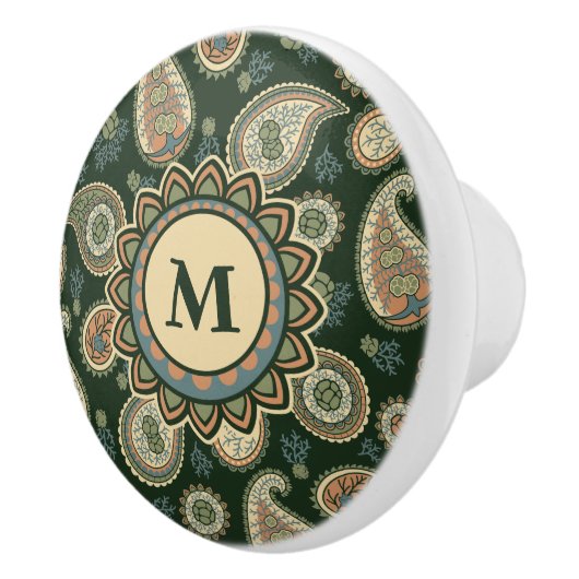 Cypress Paisley Pattern Ceramic Knob Keramische Knop (Rechts)