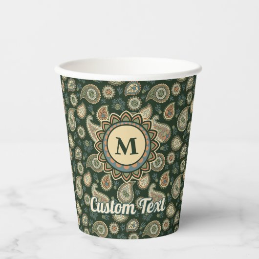 Cypress Paisley Pattern Cups Papieren Bekers (Voorkant)