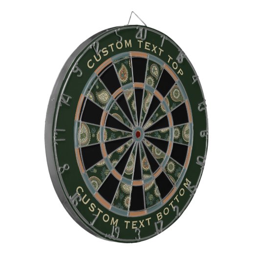 Cypress Paisley Pattern Dartbord (Voorkant Links)