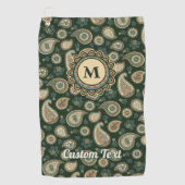 Cypress Paisley Pattern Golf Towel Golfhanddoek (Voorkant)