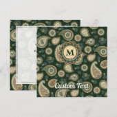 Cypress Paisley Pattern Kaart (Voorkant / Achterkant)