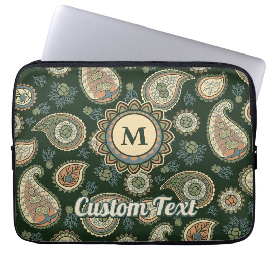 Cypress Paisley Pattern Laptop Sleeve (Voorkant)