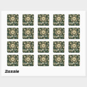 Cypress Paisley Pattern Square Sticker (Vel)