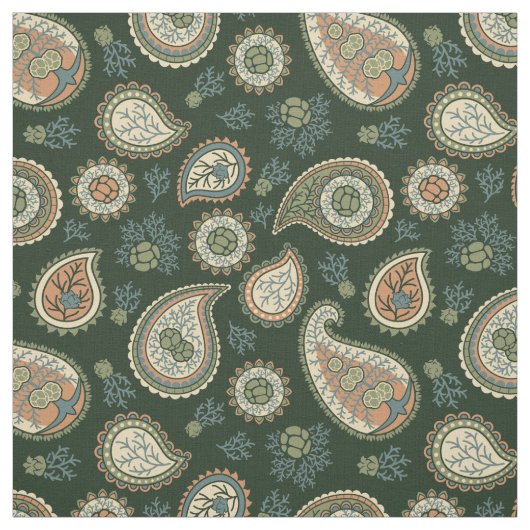 Cypress Paisley Pattern Stof (Swatch)
