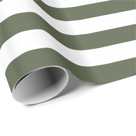 Cypress Pine groen/witte streep Cadeaupapier (Rol Hoek)