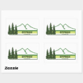 Cypress Provincial Park Groene Strepen Rechthoekige Sticker (Vel)