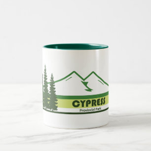 Cypress Provincial Park Groene Strepen Tweekleurige Koffiemok