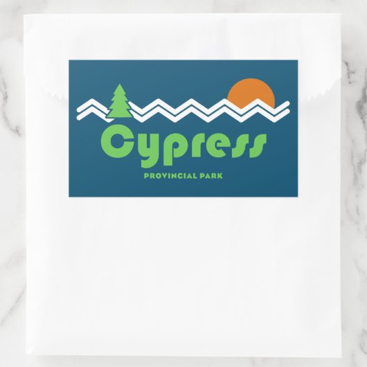 Cypress Provincial Park Retro Rechthoekige Sticker (Tas)