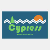 Cypress Provincial Park Retro Rechthoekige Sticker (Voorkant)