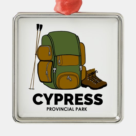 Cypress Provincial Park rugzak Metalen Ornament (Voorkant)