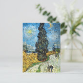 Cypress Starry Sky Vincent van Gogh Briefkaart (Staand voorkant)