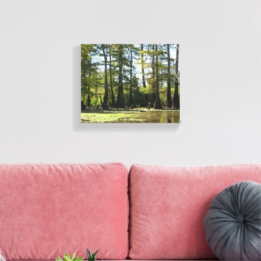 Cypress Swamp Landschap Canvas Afdruk (Insitu (Woonkamer))