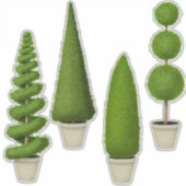 Cypress Topiary Collectie Charming Garden Sticker (Voorkant)