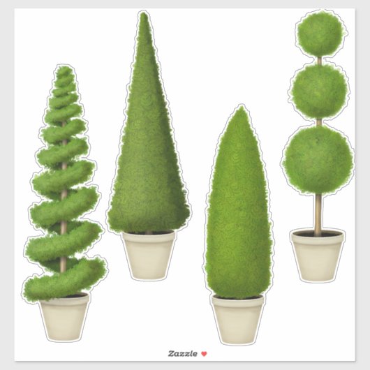 Cypress Topiary Collectie Charming Garden Sticker (Vel)