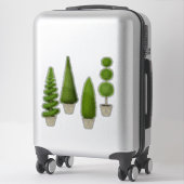 Cypress Topiary Collectie Custom Monogramed Sticker (Koffer)