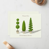 Cypress Topiary "Live Grow Thrive" Notitiekaartje (Voorkant / Achterkant in situ)