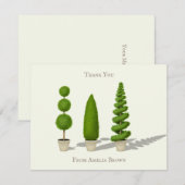 Cypress Topiary "Live Grow Thrive" Notitiekaartje (Voorkant / Achterkant)