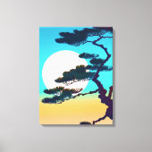 Cypress Tree en Volle Maan Canvas Afdruk (Voorkant)