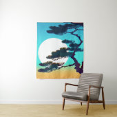 Cypress Tree en Volle Maan Wandkleed (In situ)