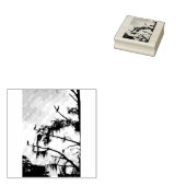 Cypress Tree Vogels Rubber Stamp Rubberstempel (Gestempeld)
