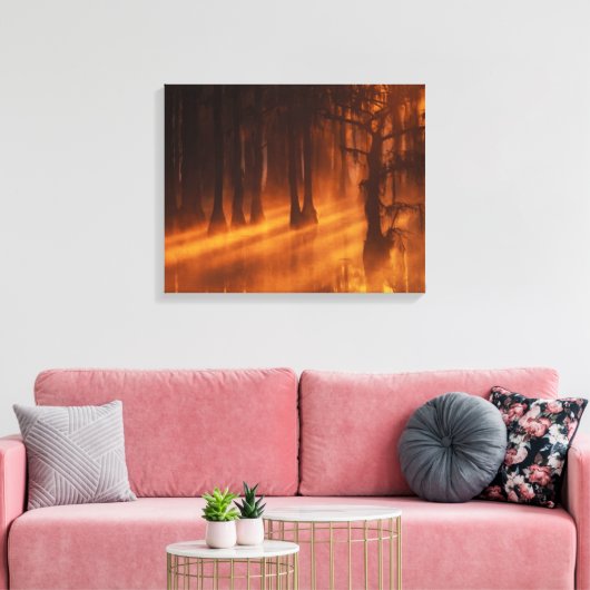 Cypress Trees | George Smith State Park Canvas Afdruk (Insitu (Woonkamer))