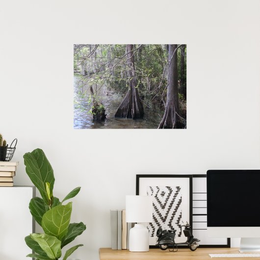 Cypress Trees Poster (Thuiskantoor)