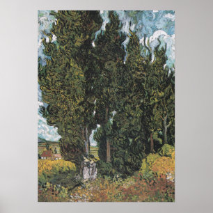 Cypress Trees van het Poster Van Gogh